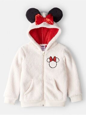 🆕 Carter’s Disney Minnie Mouse Teddy Hoodie-Toddler Girl size 5